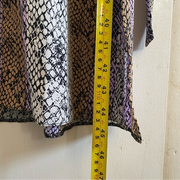 Miss Selfridge Snake Print Midi Dress In‎ Lilac Size 4 Preppy Feminine Flowy - Picture 16 of 16